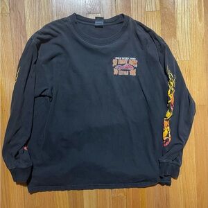 Black Graphic Long Sleeve Shirt